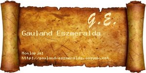 Gauland Eszmeralda névjegykártya